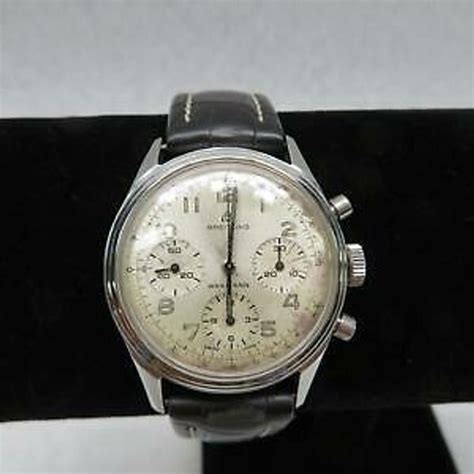 breitling military flyback chronograph by wakmann 1965|Rare BREITLING Wakmann Chronograph 765 Premier Silver .